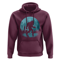 Funny Bigfoot Fishing Night Stroll Full Moon Hoodie - Wonder Print Shop
