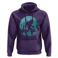 Funny Bigfoot Fishing Night Stroll Full Moon Hoodie - Wonder Print Shop
