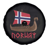 Boat Norwegian Flag Norway Viking Ship Norway Spare Tire Cover