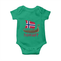 Boat Norwegian Flag Norway Viking Ship Norway Baby Onesie