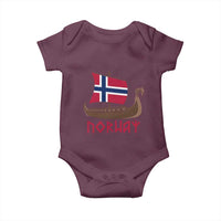 Boat Norwegian Flag Norway Viking Ship Norway Baby Onesie