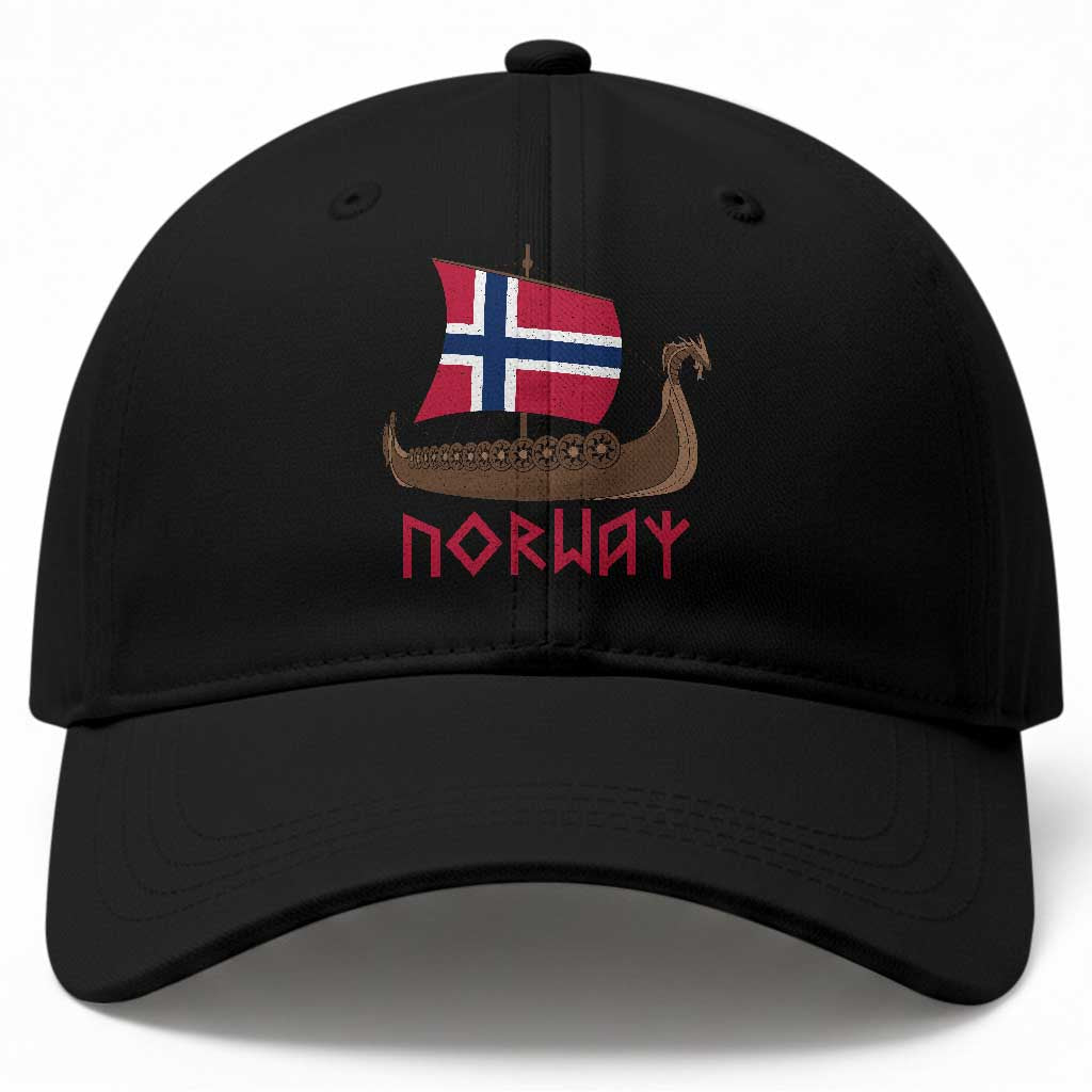 Boat Norwegian Flag Norway Viking Ship Norway Baseball Cap