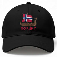 Boat Norwegian Flag Norway Viking Ship Norway Baseball Cap