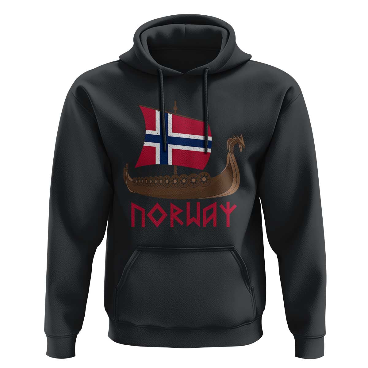 Boat Norwegian Flag Norway Viking Ship Norway Hoodie
