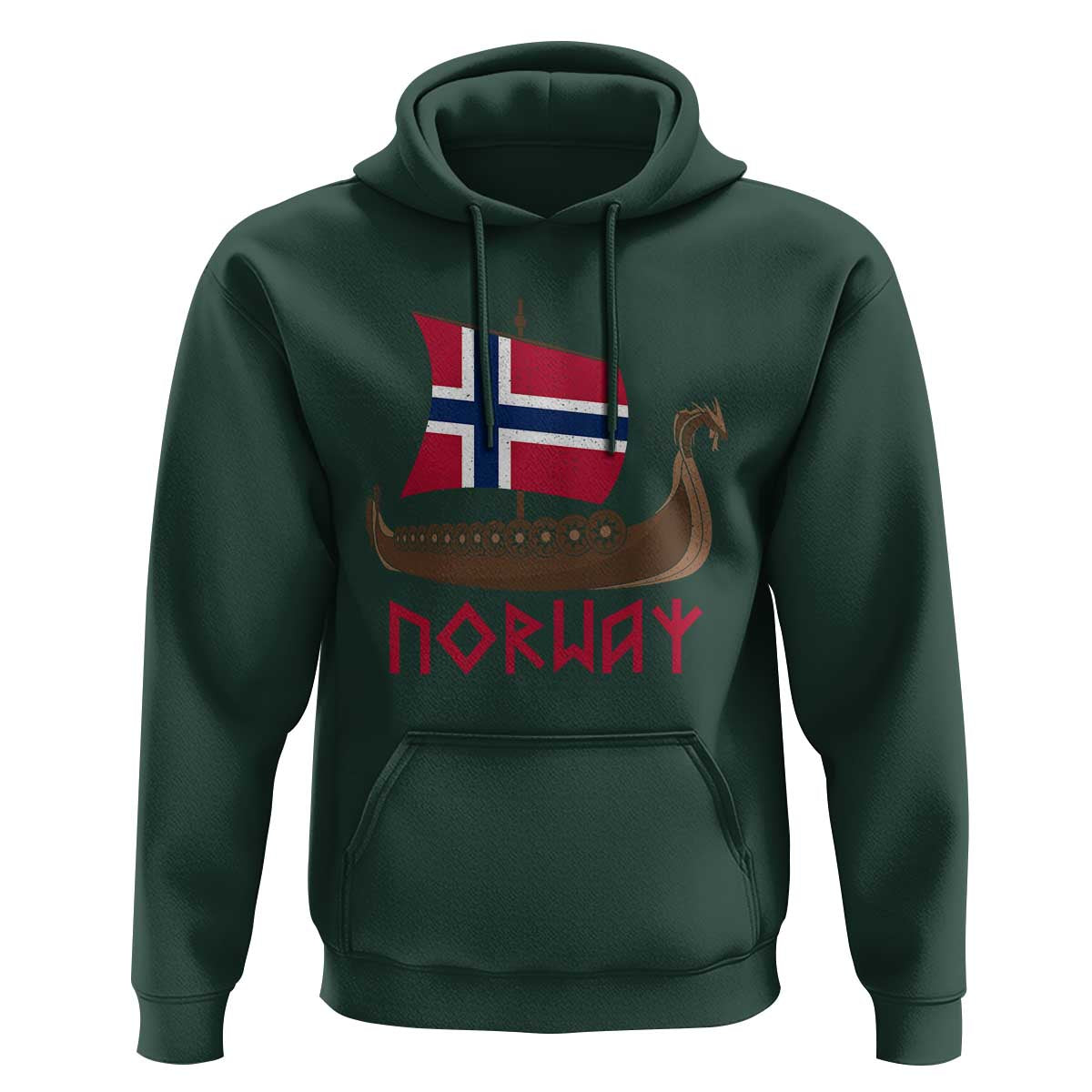 Boat Norwegian Flag Norway Viking Ship Norway Hoodie