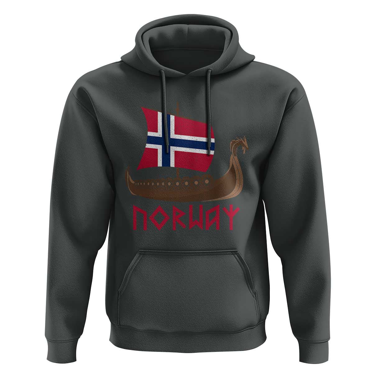 Boat Norwegian Flag Norway Viking Ship Norway Hoodie