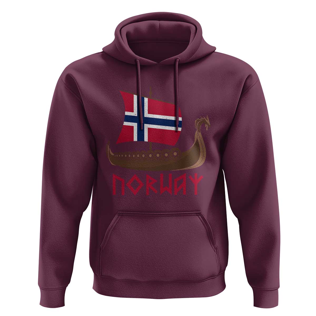 Boat Norwegian Flag Norway Viking Ship Norway Hoodie