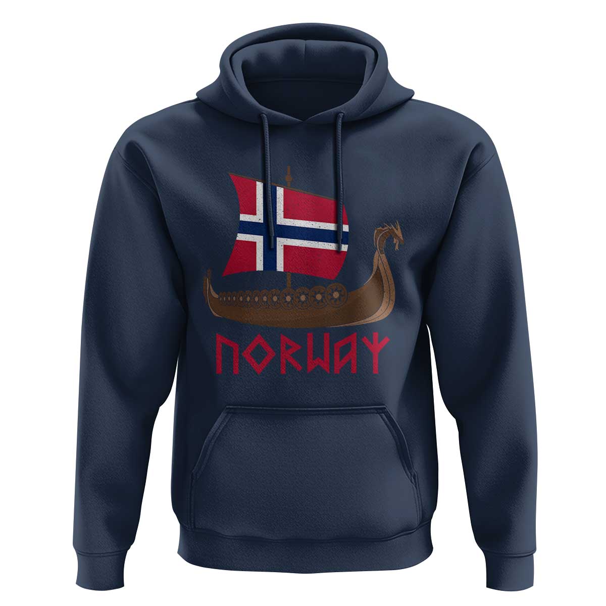 Boat Norwegian Flag Norway Viking Ship Norway Hoodie