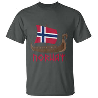Boat Norwegian Flag Norway Viking Ship Norway T Shirt
