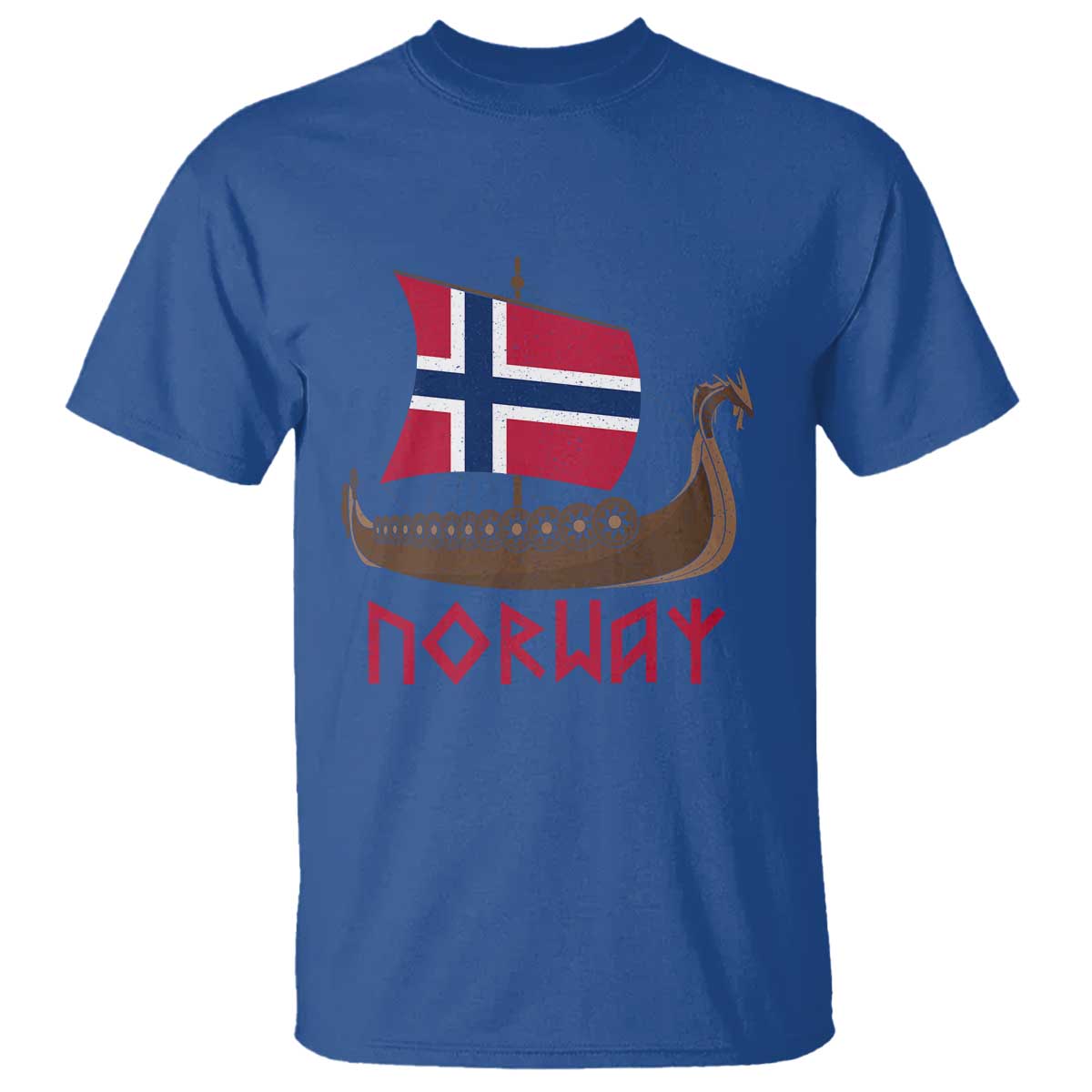 Boat Norwegian Flag Norway Viking Ship Norway T Shirt