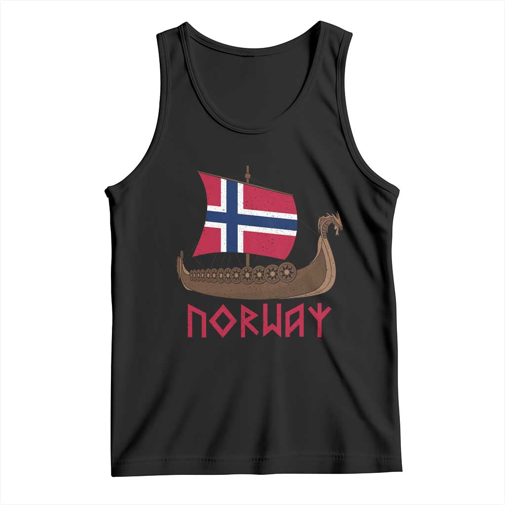 Boat Norwegian Flag Norway Viking Ship Norway Tank Top
