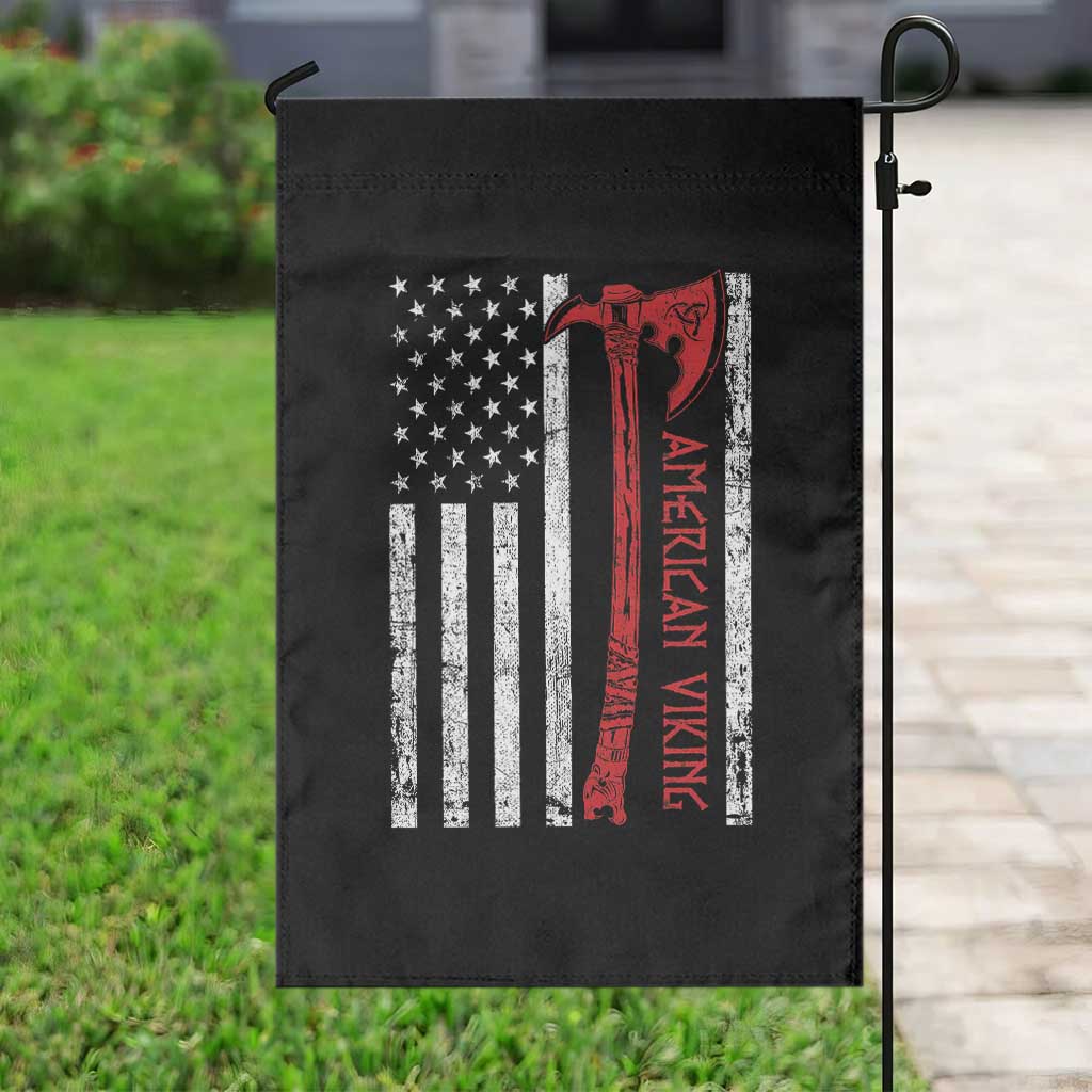 American Viking Garden Flag Norse Mythology Axe USA Flag - Wonder Print Shop