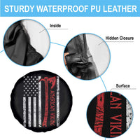 American Viking Spare Tire Cover Norse Mythology Axe USA Flag - Wonder Print Shop