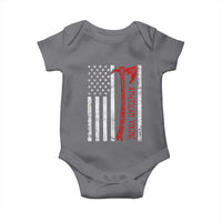 American Viking Baby Onesie Norse Mythology Axe USA Flag - Wonder Print Shop