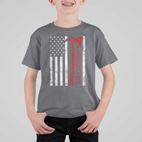 American Viking T Shirt For Kid Norse Mythology Axe USA Flag - Wonder Print Shop