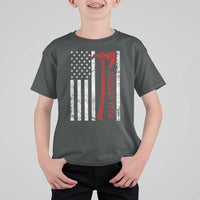 American Viking T Shirt For Kid Norse Mythology Axe USA Flag - Wonder Print Shop