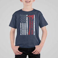 American Viking T Shirt For Kid Norse Mythology Axe USA Flag - Wonder Print Shop
