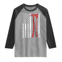 American Viking Raglan Shirt Norse Mythology Axe USA Flag - Wonder Print Shop