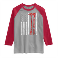 American Viking Raglan Shirt Norse Mythology Axe USA Flag - Wonder Print Shop