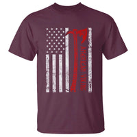 American Viking T Shirt Norse Mythology Axe USA Flag - Wonder Print Shop