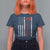 American Viking T Shirt For Women Norse Mythology Axe USA Flag - Wonder Print Shop