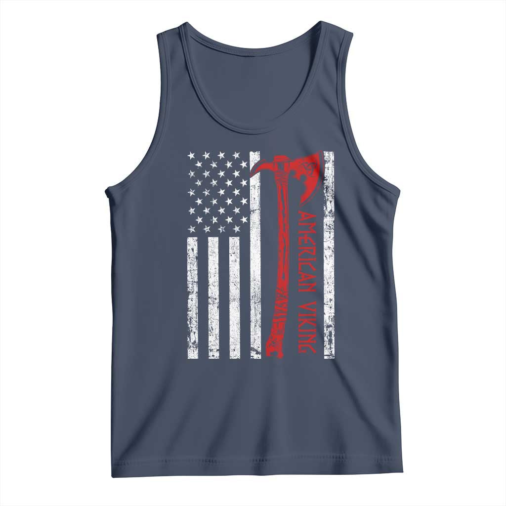 American Viking Tank Top Norse Mythology Axe USA Flag - Wonder Print Shop