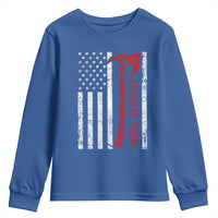 American Viking Youth Sweatshirt Norse Mythology Axe USA Flag - Wonder Print Shop