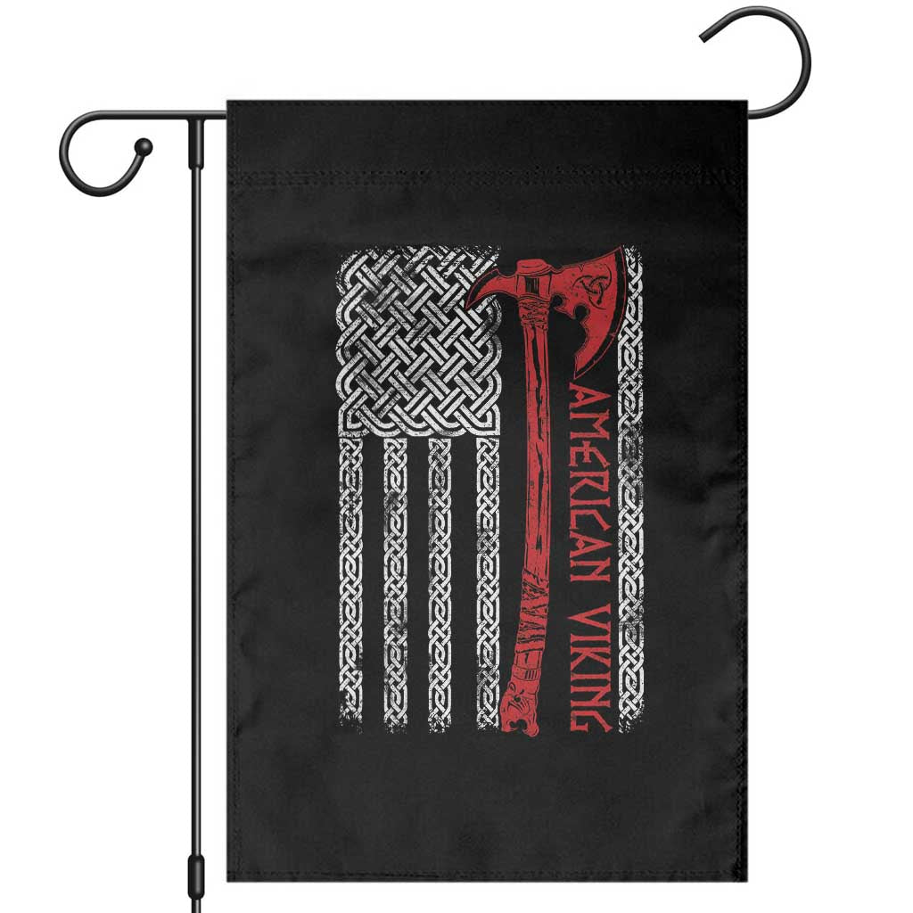 American Viking Garden Flag Norse Mythology Axe Celtic Knot USA Flag - Wonder Print Shop