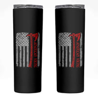 American Viking Skinny Tumbler Norse Mythology Axe Celtic Knot USA Flag - Wonder Print Shop