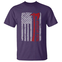 American Viking T Shirt Norse Mythology Axe Celtic Knot USA Flag - Wonder Print Shop