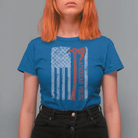 American Viking T Shirt For Women Norse Mythology Axe Celtic Knot USA Flag - Wonder Print Shop