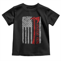 American Viking Toddler T Shirt Norse Mythology Axe Celtic Knot USA Flag - Wonder Print Shop