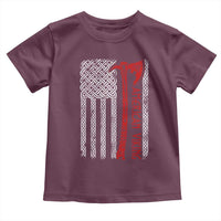 American Viking Toddler T Shirt Norse Mythology Axe Celtic Knot USA Flag - Wonder Print Shop