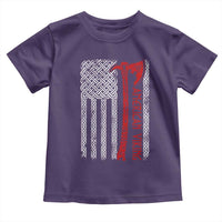 American Viking Toddler T Shirt Norse Mythology Axe Celtic Knot USA Flag - Wonder Print Shop