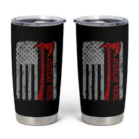 American Viking Tumbler Cup Norse Mythology Axe Celtic Knot USA Flag - Wonder Print Shop