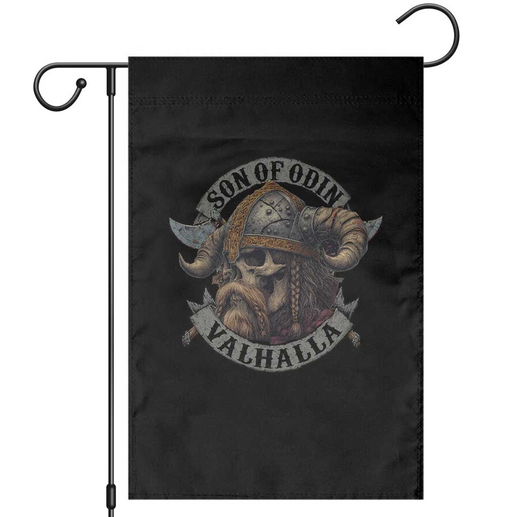 Son Of Odin Valhalla Garden Flag Nordic Norse Viking Warrior Skull - Wonder Print Shop