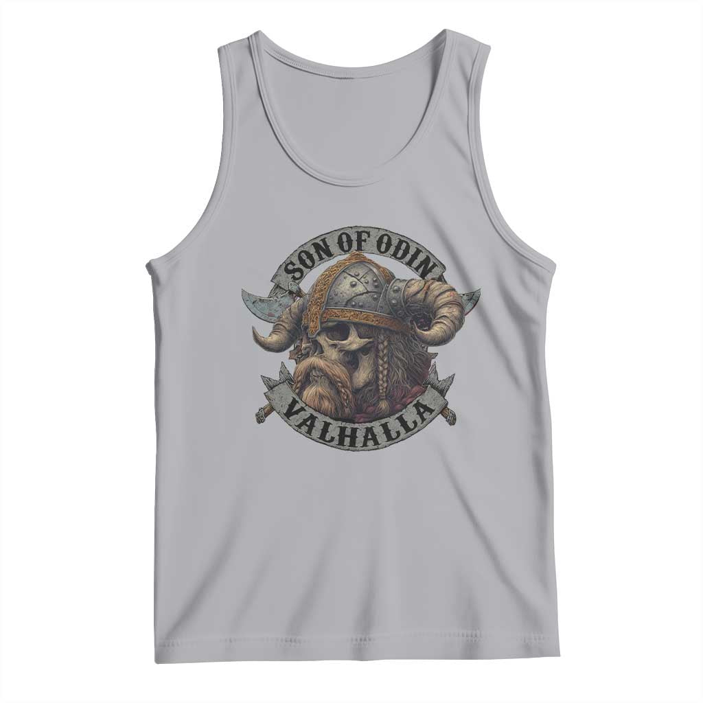 Son Of Odin Valhalla Tank Top Nordic Norse Viking Warrior Skull - Wonder Print Shop