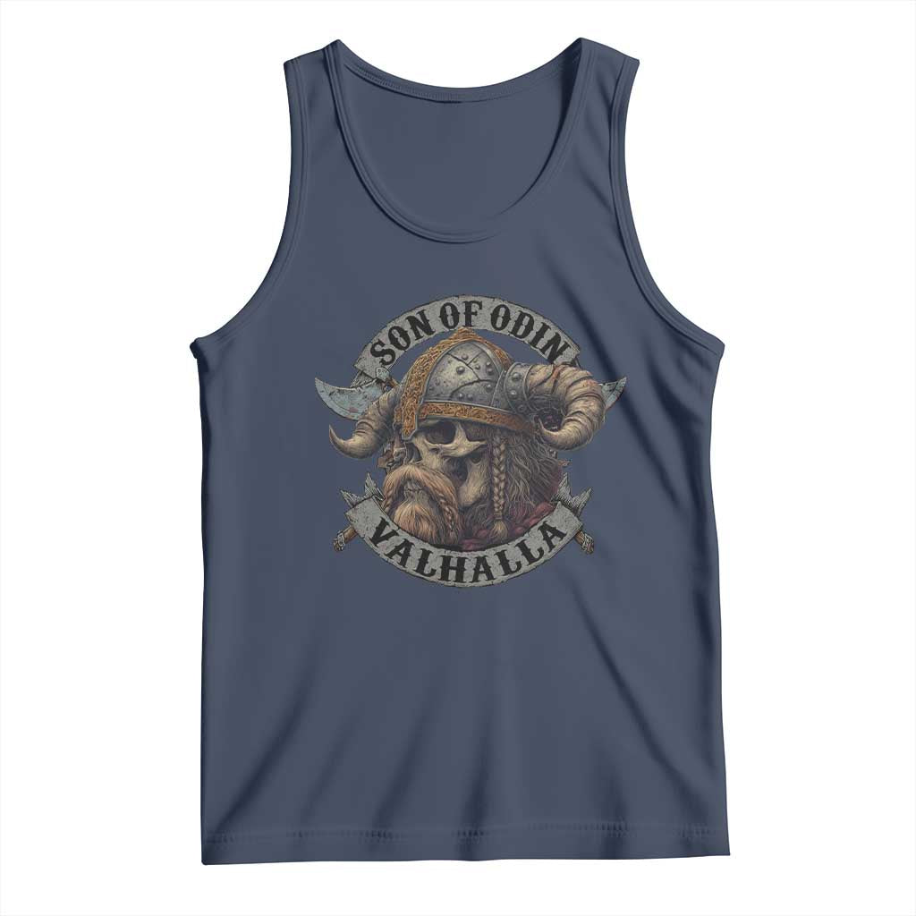 Son Of Odin Valhalla Tank Top Nordic Norse Viking Warrior Skull - Wonder Print Shop