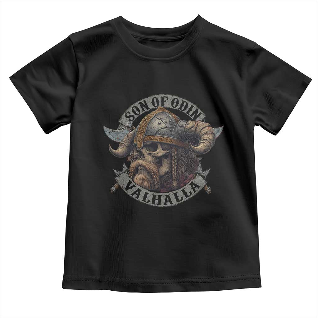 Son Of Odin Valhalla Toddler T Shirt Nordic Norse Viking Warrior Skull - Wonder Print Shop