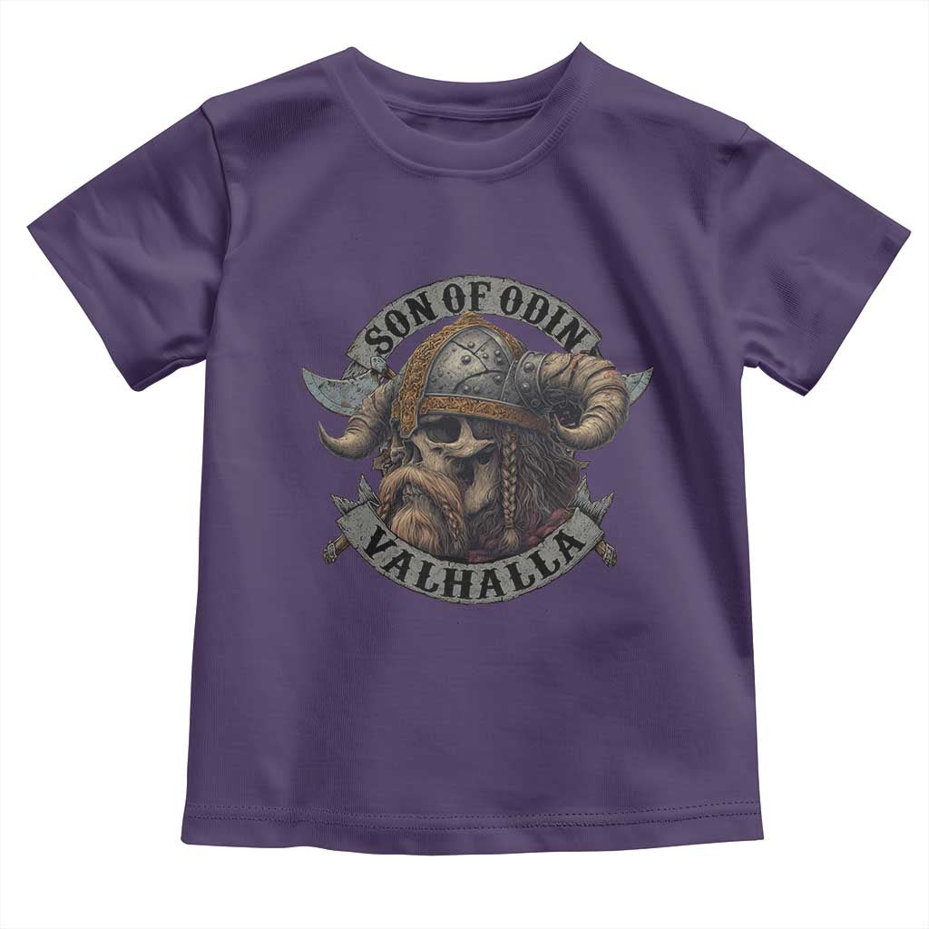 Son Of Odin Valhalla Toddler T Shirt Nordic Norse Viking Warrior Skull - Wonder Print Shop