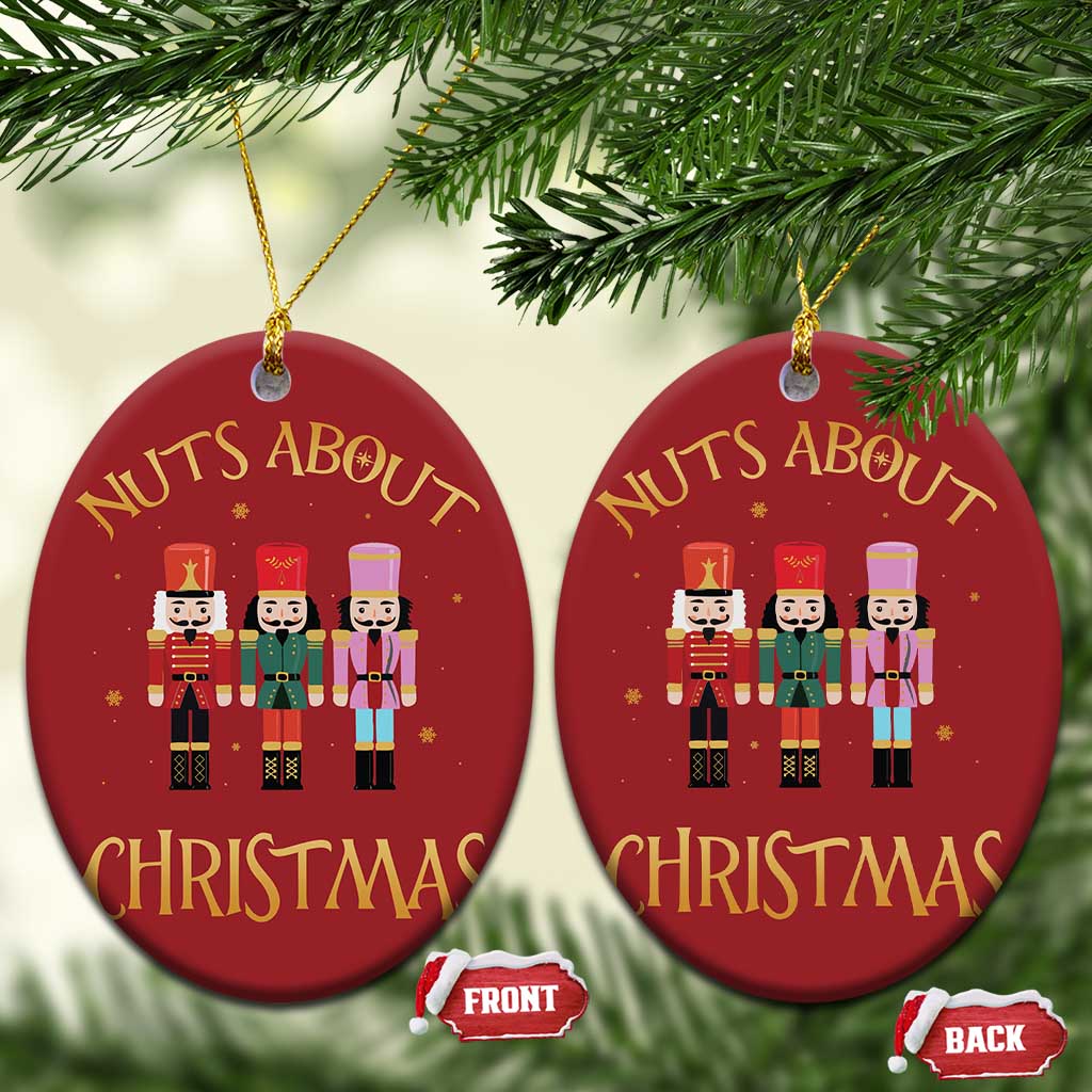 Funny Xmas Nutcracker Christmas Ornament Nuts About Xmas Snowflake - Wonder Print Shop