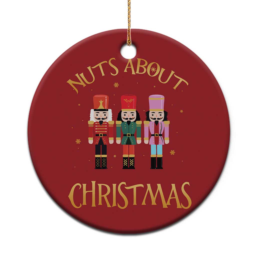 Funny Xmas Nutcracker Christmas Ornament Nuts About Xmas Snowflake - Wonder Print Shop