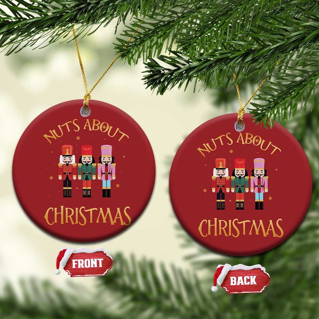 Funny Xmas Nutcracker Christmas Ornament Nuts About Xmas Snowflake - Wonder Print Shop