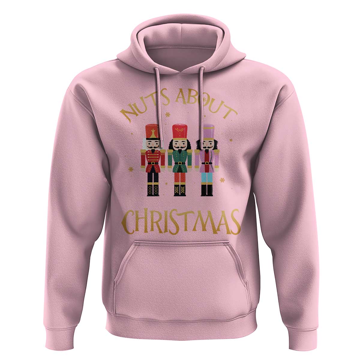 Funny Xmas Nutcracker Hoodie Nuts About Christmas Snowflake