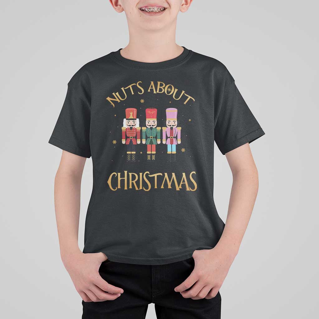 Funny Xmas Nutcracker T Shirt For Kid Nuts About Christmas Snowflake - Wonder Print Shop