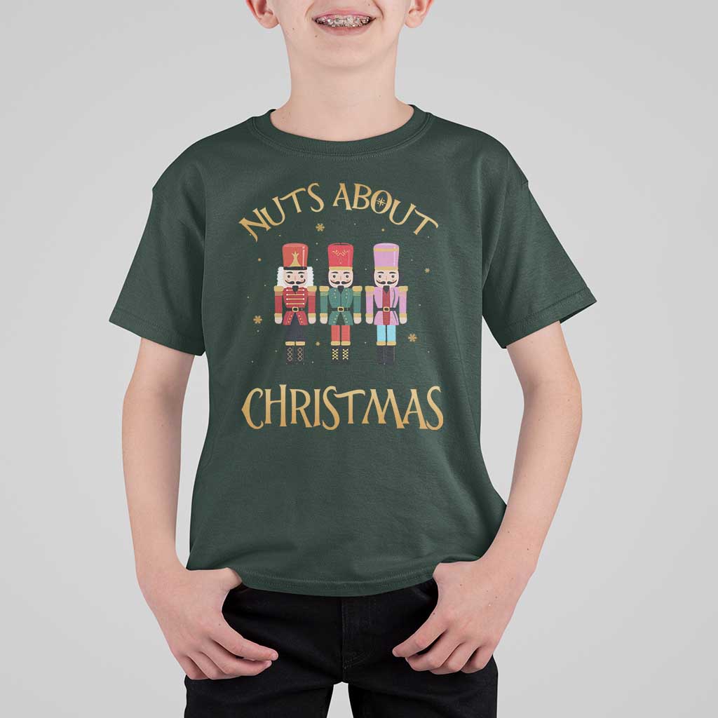 Funny Xmas Nutcracker T Shirt For Kid Nuts About Christmas Snowflake - Wonder Print Shop