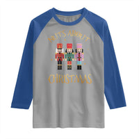 Funny Xmas Nutcracker Raglan Shirt Nuts About Christmas Snowflake - Wonder Print Shop