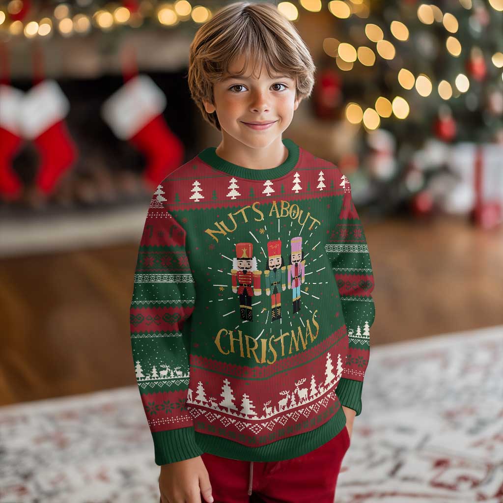 Funny Xmas Nutcracker Ugly Christmas Sweater Nuts About Xmas Snowflake - Wonder Print Shop