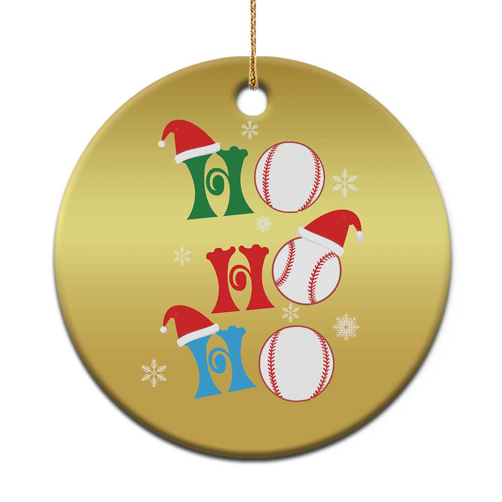 Funny Xmas Baseball Christmas Ornament Triple Ho Sport Santa Hat - Wonder Print Shop