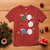 Funny Christmas Baseball T Shirt Triple Ho Sport Santa Hat - Wonder Print Shop